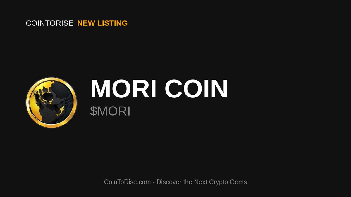 cointorise's tweet image. 🚨 NEW GEM ALERT 💎

@MoriCoinCrypto $MORI has joined CoinToRise! 🎉

🔗 Solana

💫 Project Highlights:
✨ Carefully Vetted
🔒 Security Verified
📈 Growth Potential

🔍 Explore: cointorise.com/coin/mori-coin…

#NewGem #MORI #CoinToRise #Solana