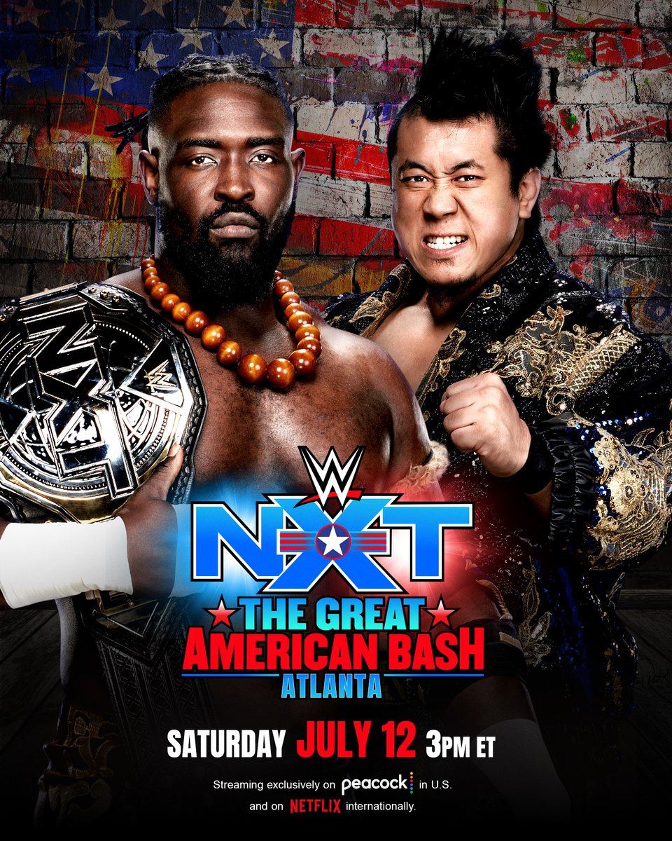 Can't wait for this one. 

<a href="/Obaofwwe/">Oba Femi wwe</a> will defend his #WWENXT Championship against <a href="/noah_yoshiki/">稲村愛輝</a> at #WWEGAB! 

📍 ATLANTA
🎟️ ticketmaster.com/event/0E0062C3…