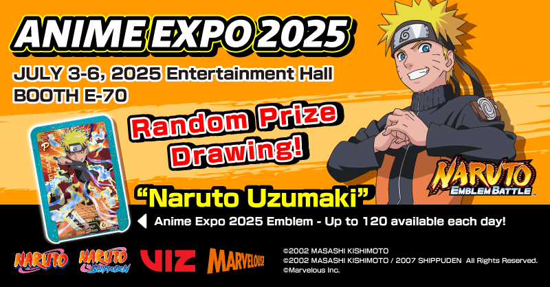 If you're at #AX2025, you could be playing #NARUTO Emblem Battle right now!

Swing by booth E70 to try out the game, and enter our random drawing for potentially even more prizes!