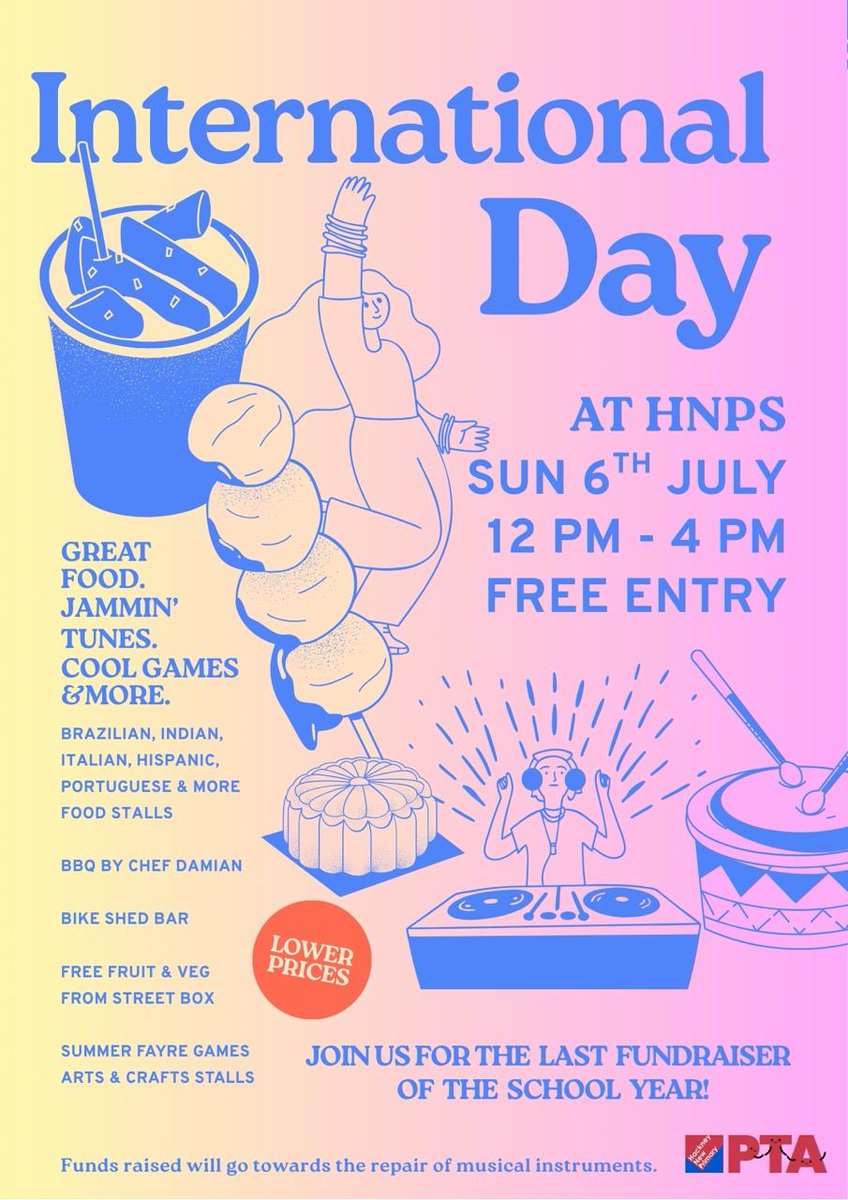 We are proud sponsors of Hackney New School’s Summer Fayre which takes place this Sunday from 12pm-4pm! Join in this wonderful event and enjoy live music, games, delicious food and more 🎶🍔🍴
 
Entry is free, so just turn up on the day at Hackney New Primary School N1 5FR 📍