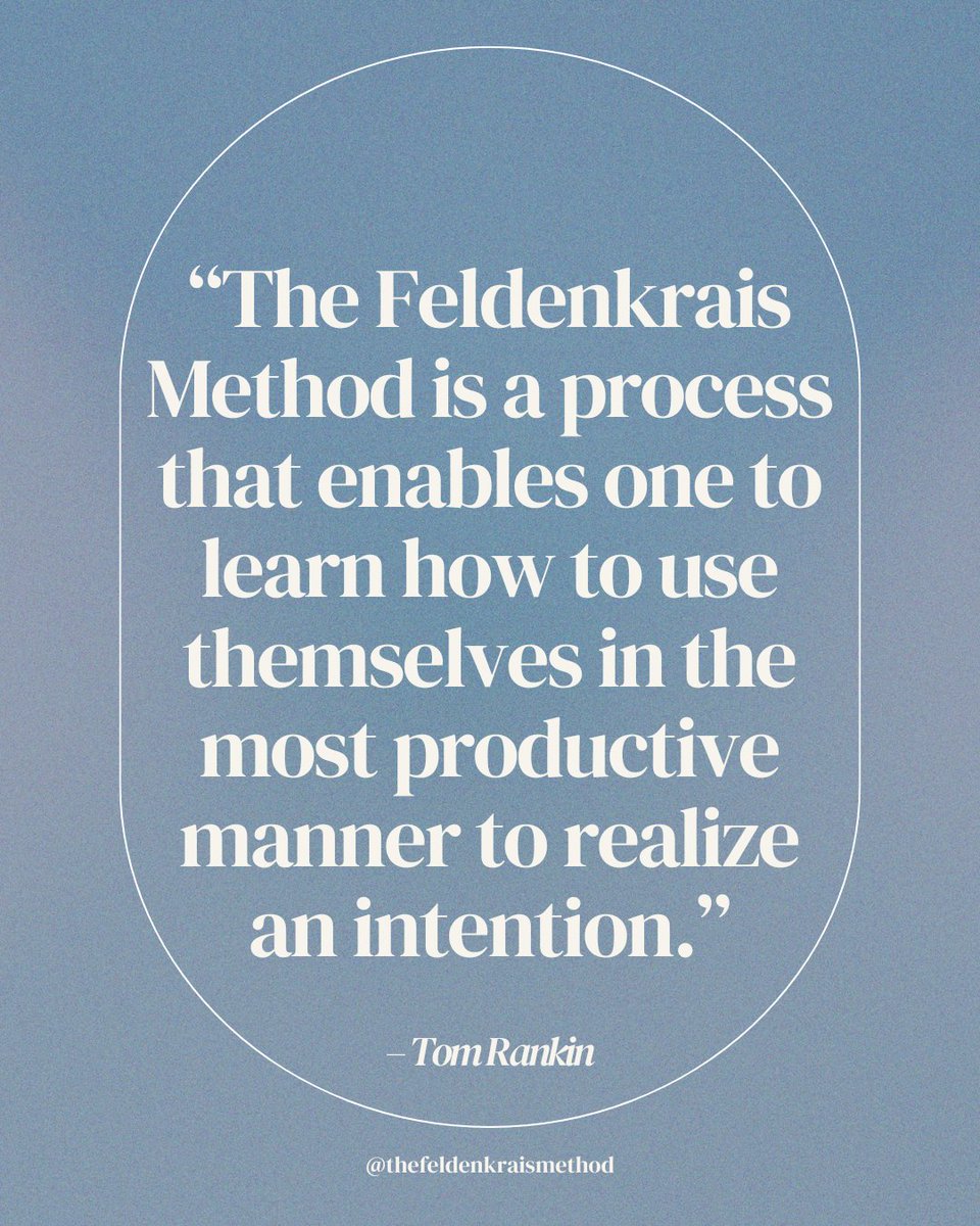 “Knowing how to do something—so you can do what you want.”
The Feldenkrais Method® uses movement to build self-awareness and refine your abilities—for life, work, sport, and art.

🔎 Learn more: feldenkrais.com/what-is-the-fe…

#Feldenkrais #Somatics #MindfulMovement #ATM #SelfAwareness