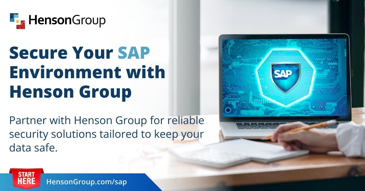 SAP is powerful, but is it protected? 🛡️

Your data deserves more than default settings ⚙️

Secure it with Henson Group
🔒 hubs.la/Q03vQ3B50