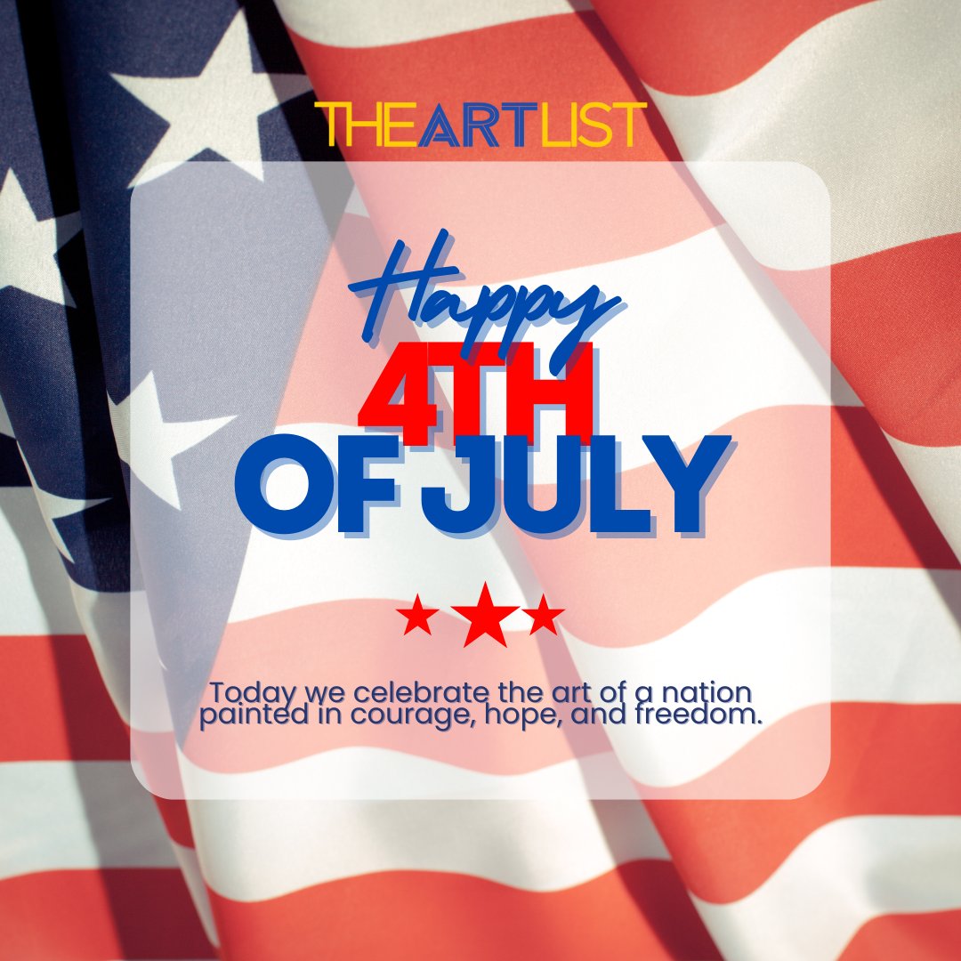 Have a happy and safe Independence Day from TheArtList!

#TheArtList #IndependenceDay #4thofJuly