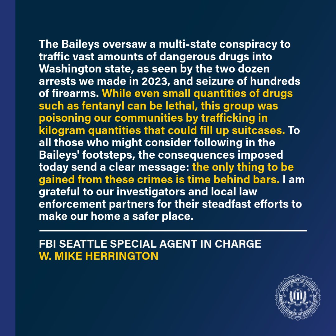 FBISeattle's tweet image. Steilacoom, Washington, couple sentenced to prison terms for leadership of drug trafficking ring tied to Aryan prison gangs. To read more and see some of what was seized, visit ow.ly/fWwY50WksQw