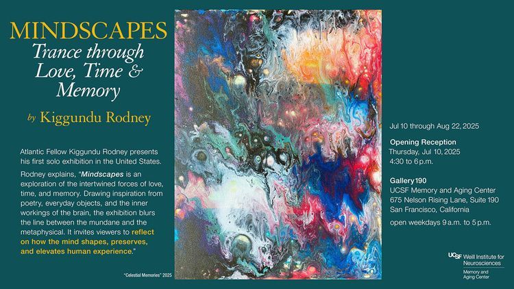UCSFmac's tweet image. Opening Reception for Exhibit by Kiggundu Rodney Erismas
"MINDSCAPES: Trance through Love, Time & Memory"
Thurs, July 10, 4:30-6pm
Sandler Neurosciences Center, Gallery190
The exhibit will be displayed through Aug. 22.
bit.ly/44aUP7L