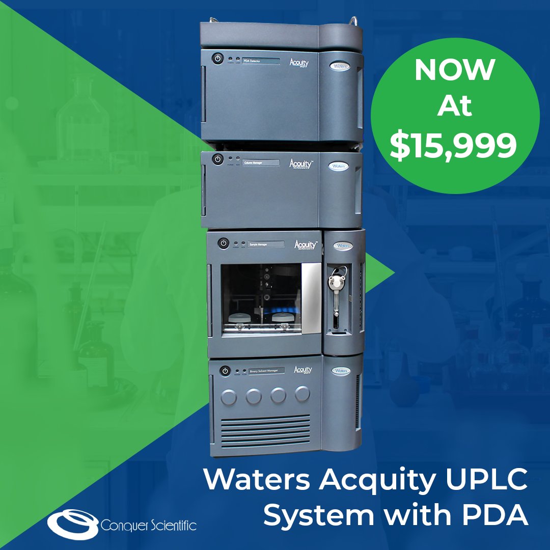 ConquerSci's tweet image. 🚨 Q3 Deal Alert!
Get a seller refurbished Waters Acquity UPLC System with PDA for just $15,999 – includes detector, column manager, sample manager, and solvent manager.
🔗 hubs.la/Q03vQ3HB0
#forscientistsbyscientists #conquerscientific