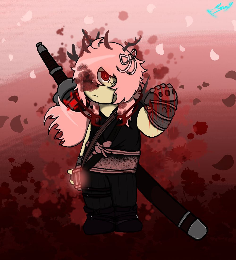 A cool piece I did as apart of a tabletop that I'm participating in that is based off my Bloodrend build on Deepwoken.

[ #art #digitalart #oc #illustration #deepwoken ]
