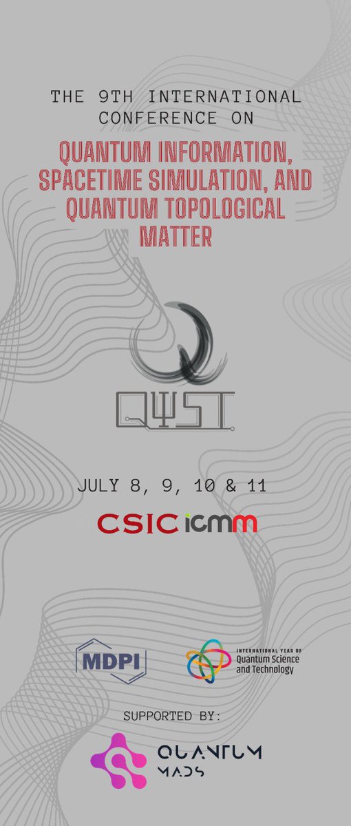 xichen_STA's tweet image. Conference QuIST IX @icmm_csic is ready!
Welcome to Madrid and see you next week. See more details:
icmm.csic.es/en/9th-interna…