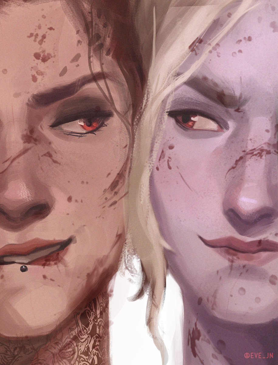 EveJn's tweet image. ''All of Faerun will have reason to fear us" &lt;3
Fan art of my Dark Urge and Minthara, they are the best partners in crime I've seen.
already miss them so much
#art #artist #digitalart #illustration #baldursgate3 #bg3 #darkurge #minthara #fanart #bg3fanart