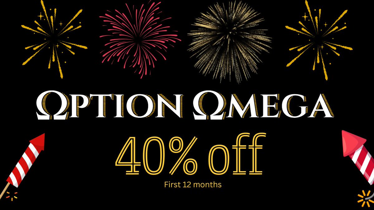 Happy 4th!

To celebrate, get 40% off your first year of Option Omega. Offer ends Monday July 7th

optionomega.com/register/july4…