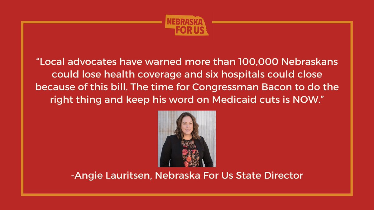 NebraskaForUs's tweet image. A statement from State Director Angie Lauritsen as a rural Nebraska clinic announces its closure, largely due to anticipated Medicaid cuts. #DefendingTheGoodLife #NE02
