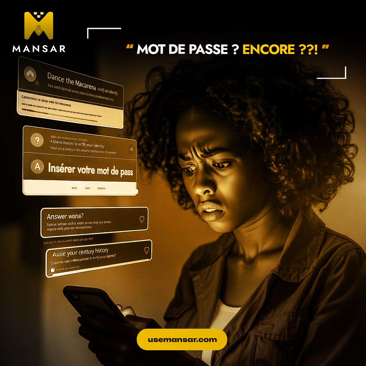 Mansar871873's tweet photo. Ce moment où tu veux juste vérifier ton solde…
La sécurité, c’est important. Mais l’expérience utilisateur aussi.
Chez Mansar, on conçoit des solutions qui ne punissent pas la mémoire courte.
Et vous, c’est quoi la sécurité “trop c’est trop” pour vous ?
#UXFintech https://t.co/jK74ZkQXRV