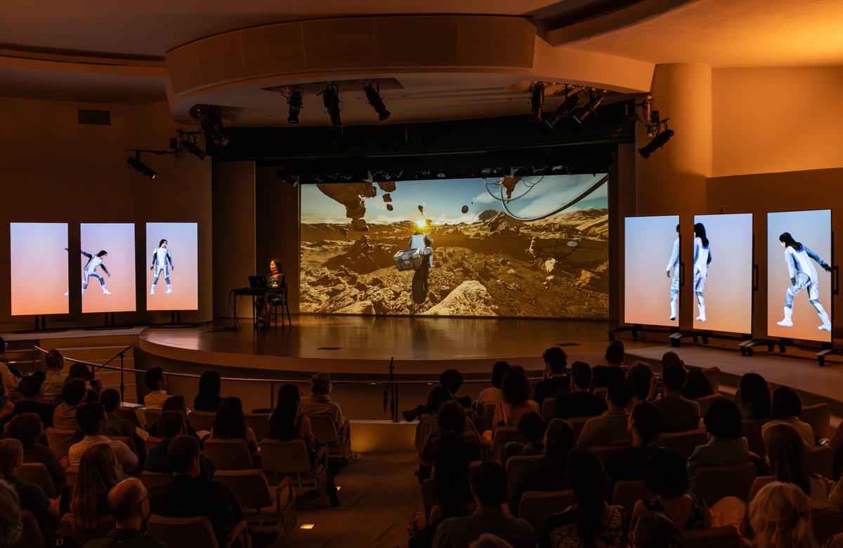 Guggenheim's tweet image. ✨ Earlier this week, the Guggenheim’s theater was transformed during The Soft Geometry of Being with Ayoung Kim, the 2025 LG Guggenheim Award recipient.
The program offered a glimpse into Kim’s evolving universe of avatars, imagined presence, and technological storytelling.…