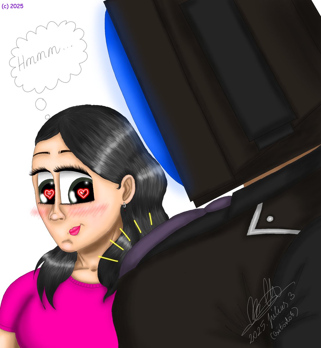 mrs_cromwell_'s tweet photo. So many artists used this picture for reference... so I used it too! 😊✍🎨 I watching Energized TV Man's huge chest muscles! 😍🥰💜📺😏 #me #myself #EnergizedTVMan #TVDaddy #chestmuscles #SKIBIDITOILET #SkibidiToiletfanart https://t.co/trUfaJb9Dg