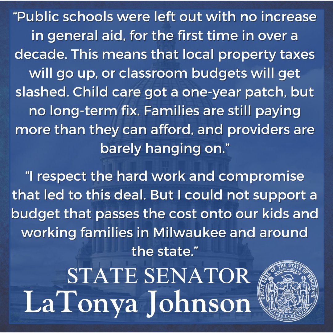 My statement on the passage and signing of the 2025-2027 Wisconsin State Budget.