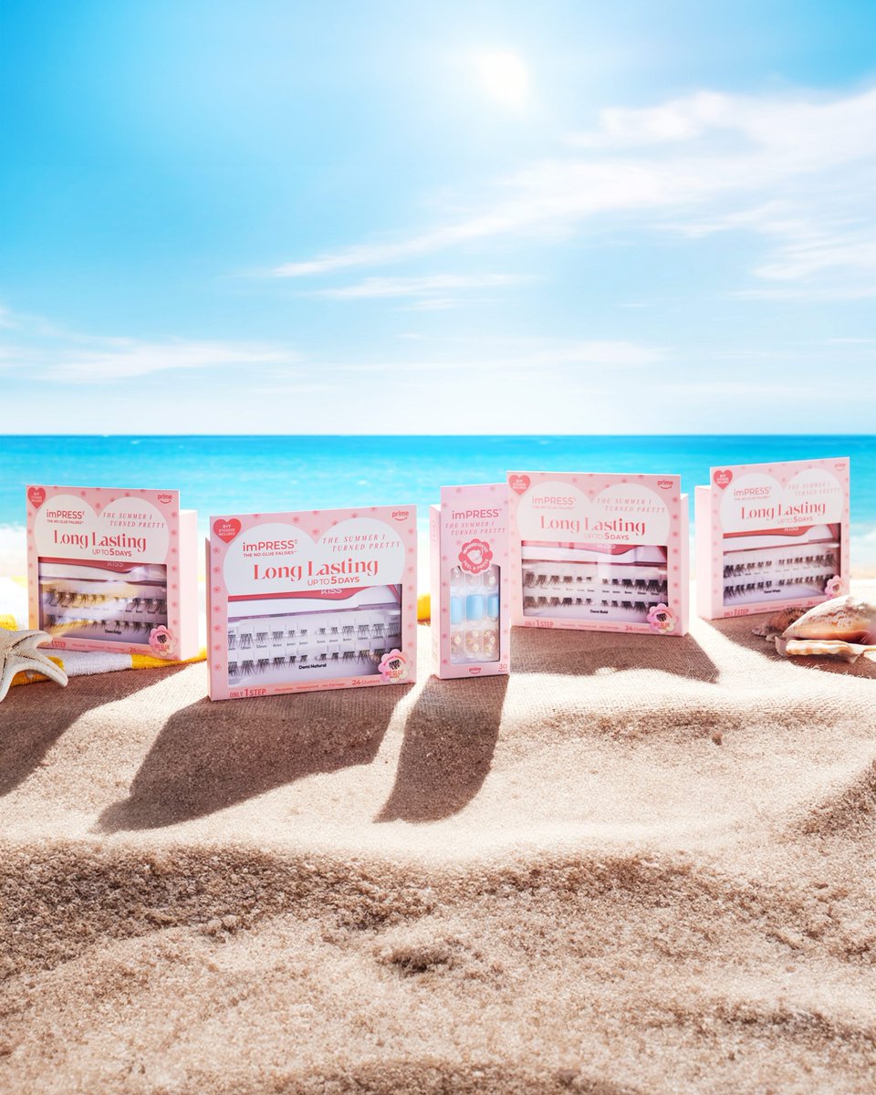 imPRESSBeauty's tweet image. Sun, saltwater, and a flawless look that doesn’t budge.
☀️ NO GLUE
☀️ 5-day lashes
☀️ 10-day nails
Glam that can stand up to the best of Bellyflops
#TheSummerITurnedPretty #KISSTheSummerITurnedPretty #KISSNails #imPRESSNails