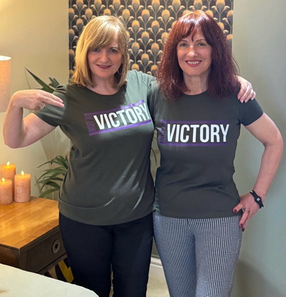 Thanks Margaret Gribbon for the T-shirt 😂 💜💚🤍