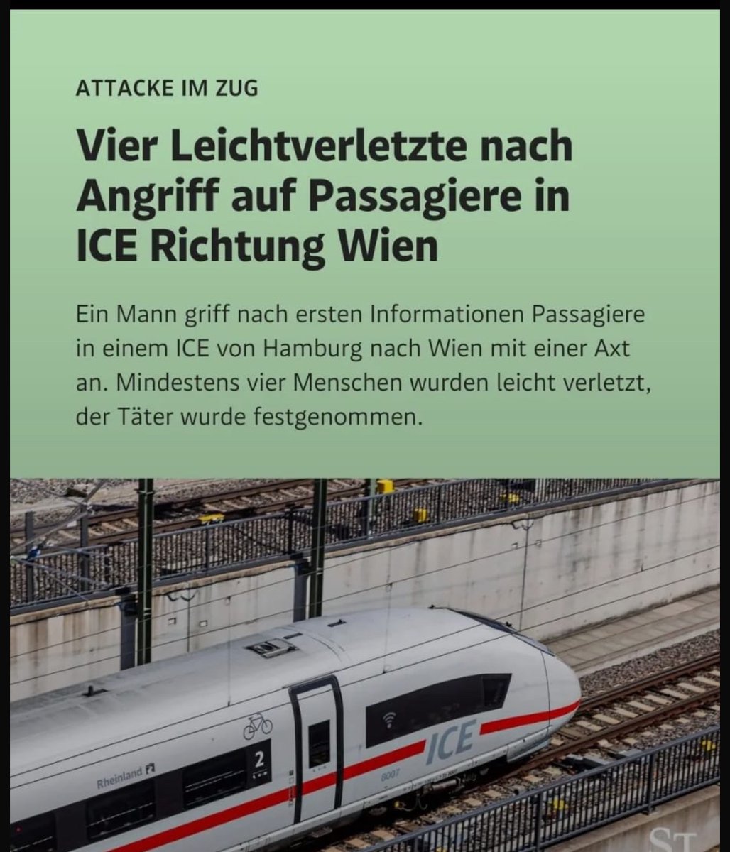 Nur „Leichtverletzte“ laut der linksradikalen Presse. Alles gut!
Ausser halt beim Syrer. Der war vermutlich traumatisiert und wurde  jetzt wieder retraumatisiert, weil ihn die bösen Zugfahrenden dann verdroschen haben. Die Gesellschaft ist schuld!