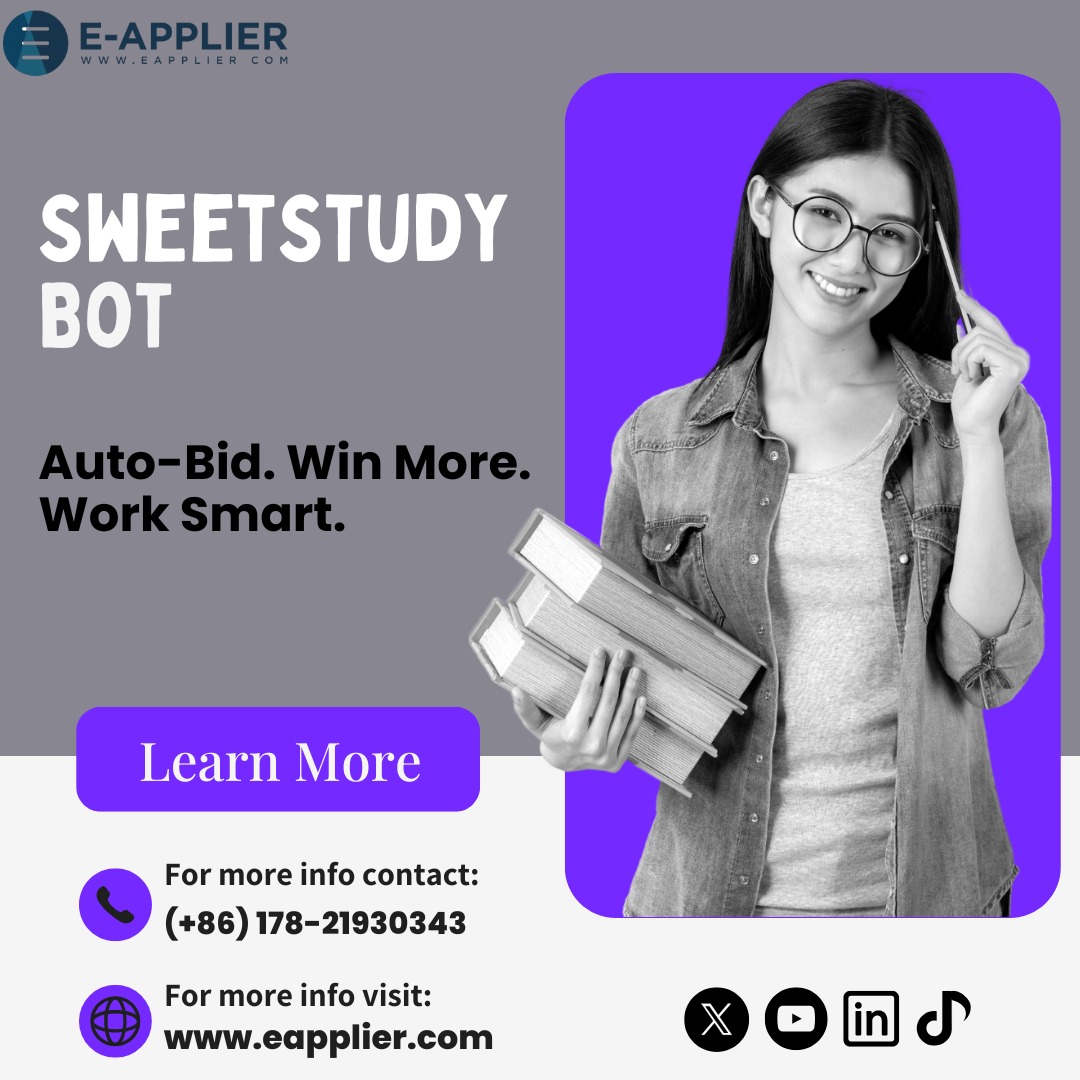 E_Applier's tweet photo. 🚀 Freelancers on SweetStudy, stop missing jobs!
With SweetStudy Bot, you bid automatically and land more projects 
✅ Real-time monitoring
✅ Win more, stress less
👉 Try now: https://t.co/3ztNiVVVgI
#SweetStudy #AutoApply #FreelanceWriting  #XTech #PassiveIncomeTools #StudyBot https://t.co/GQKoltKyHK