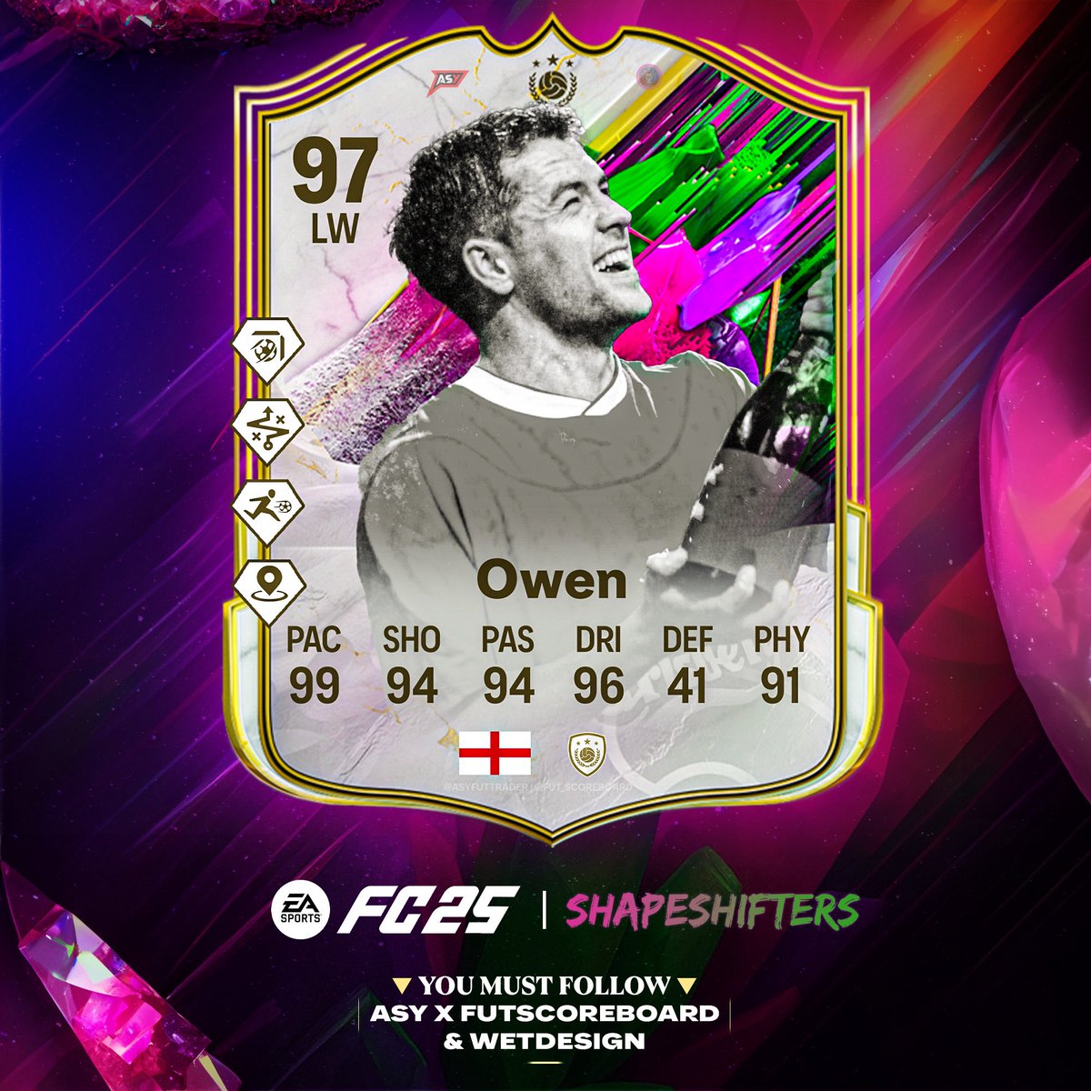 🚨 OWEN 🏴󠁧󠁢󠁥󠁮󠁧󠁿 SHAPESHIFTERS OFFICIAL CARD ✅️🔥

You must follow <a href="/WetDesignFUT/">WetDesign</a> 🥰