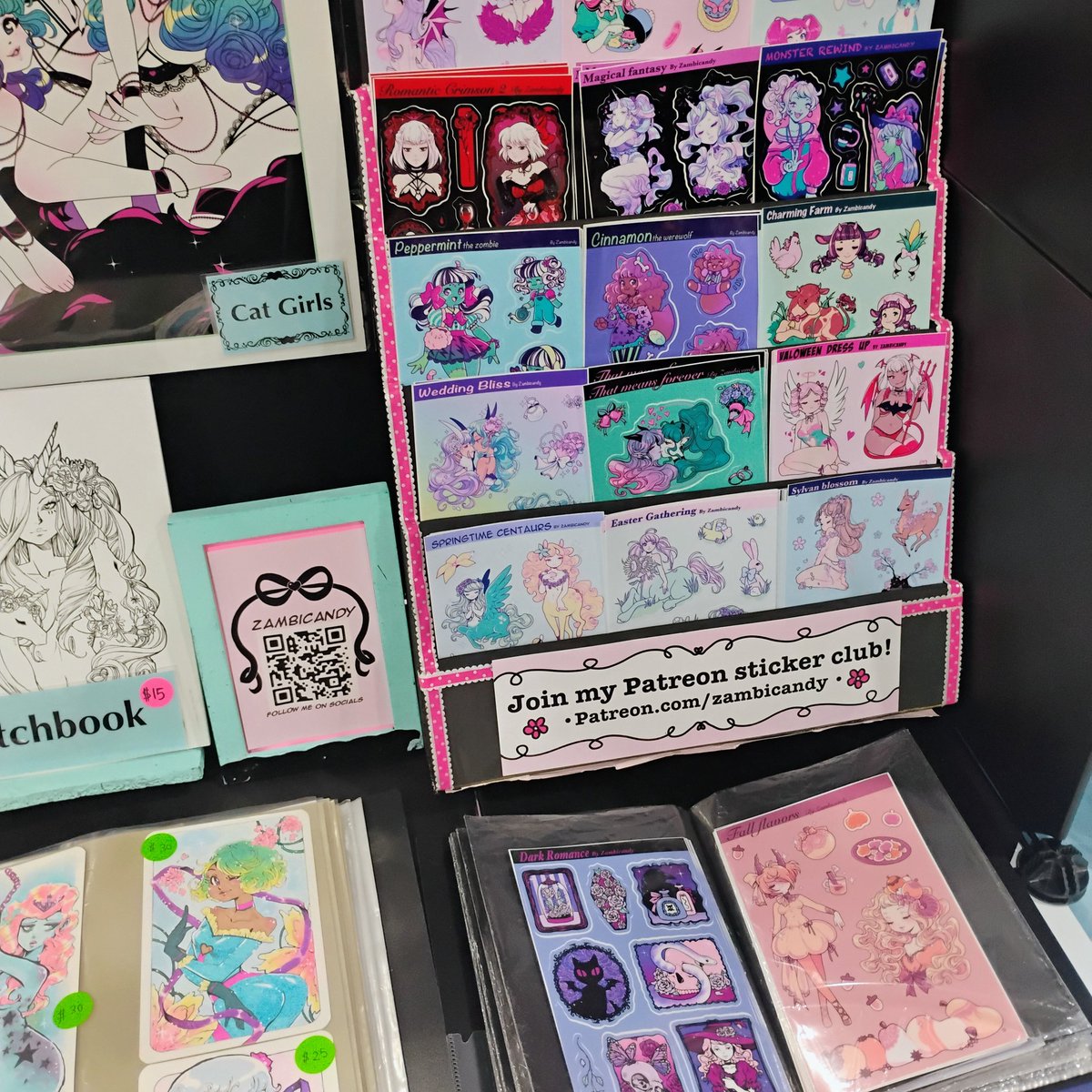 Zambicandy's tweet image. Day 1 @AnimeExpo ๐ฉท come find me in artist alley at L58 (I'm towards the back near the 18+ booth) also you might need to scooch around ppl to get to me ๐ฉท
