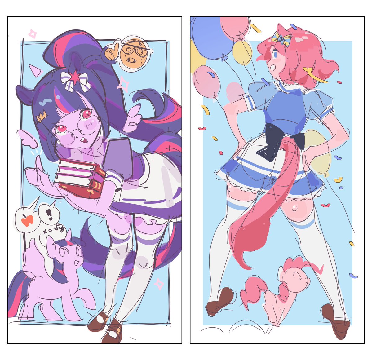 my old umamusume x mlp sketches🦄