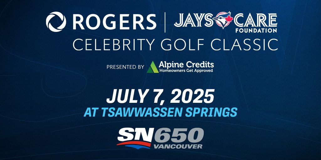 Sportsnet 650 (@sportsnet650) on Twitter photo We're just a few days away from the Jays Care Celebrity Golf Classic! On July 7, join celebrities, athletes & fans on the course to help Challenger Baseball! ⛳️💙
Supported by <a href="/alpinecredit/">Alpine Credits</a>
👉jayscaregolf.ca
🎟️Get your 50/50 tickets now! jayscaregolf.rafflenexus.com We're just a few days away from the Jays Care Celebrity Golf Classic! On July 7, join celebrities, athletes & fans on the course to help Challenger Baseball! ⛳️💙
Supported by <a href="/alpinecredit/">Alpine Credits</a>
👉jayscaregolf.ca
🎟️Get your 50/50 tickets now! jayscaregolf.rafflenexus.com