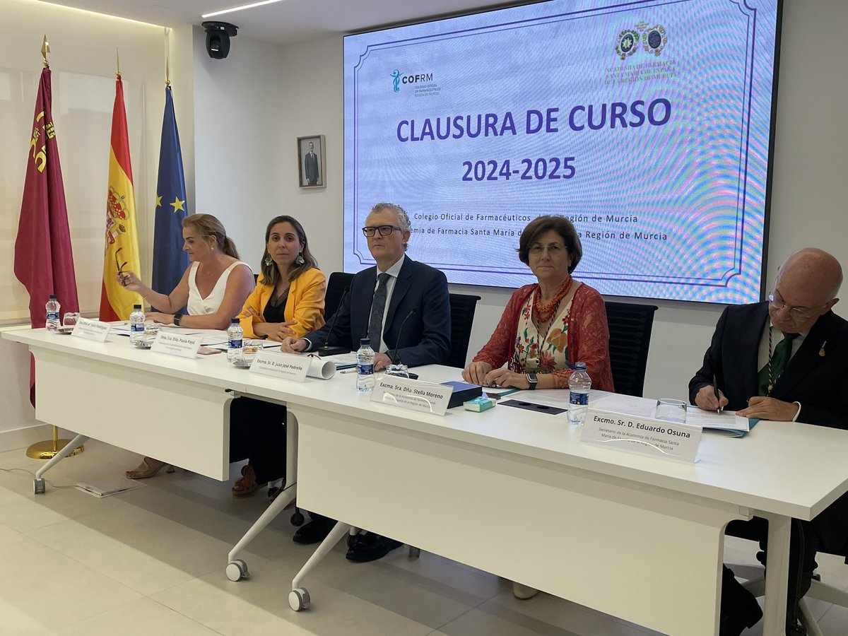 🎙️ El consejero de Salud participa esta tarde en la clausura del Curso 2024/2025 del <a href="/cofmurcia/">COFMURCIA</a> y de la Real Academia de Farmacia Santa María de España.