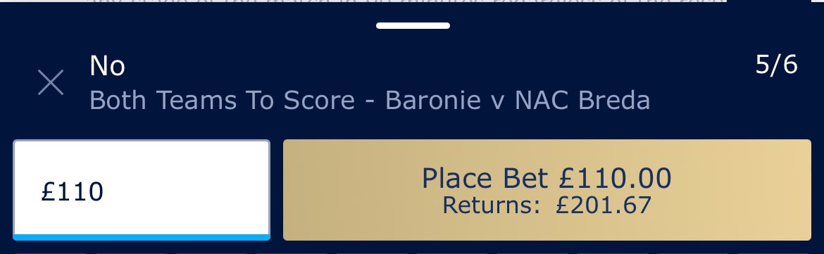 BestArbBets's tweet photo. £40 GUARANTEED PROFIT 🚨 

Baronie v NAC Breda - BTTS - Skybet/William Hill

⏰ - 6:30pm

Gotta be quick on this one guys

Can use Paddy Power or Betfair instead of Skybet

#matchedbetting #Euros2025 #sidehustle #arbbets #footytips #bets https://t.co/kB9a9dBYyJ