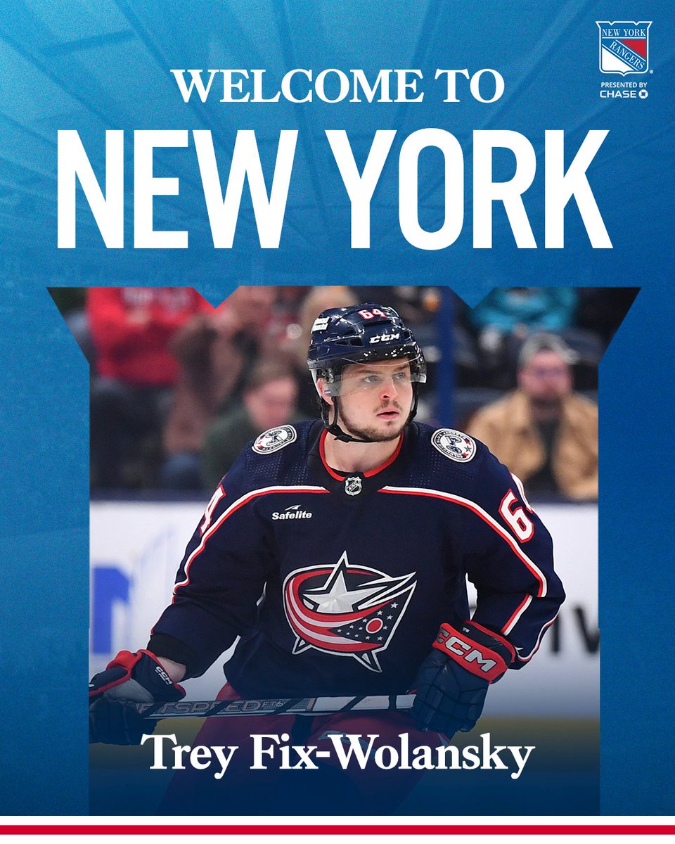#NYR have agreed to terms with forward Trey Fix-Wolansky on a one-year contract.

Welcome to New York, Trey!