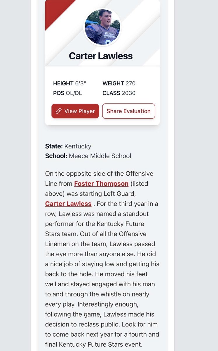 Thank you <a href="/AlPopsFootball/">𝐀𝐋 𝐏𝐨𝐩𝐬</a>. <a href="/BJNFBALL/">Briar Jumper Football</a> <a href="/PrepRedzoneNext/">Prep Redzone 𝙉𝙀𝙓𝙏 🏈</a> <a href="/KYFUTURESTARS/">Ricco Hughes</a>