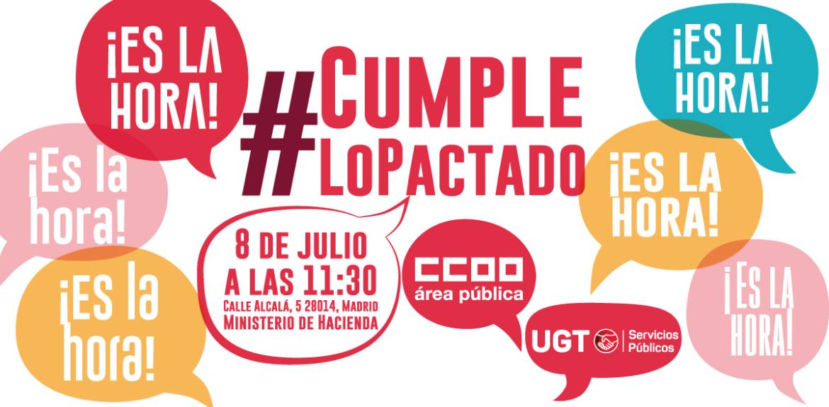 FSSCCOOCLM's tweet image. 🪧 Convocamos movilizaciones ante los incumplimientos de la Administración con las personas trabajadoras en el empleo público de nuestro país
📆 8J
📍 Ministerio de Hacienda
🕦 11:30h
👉🏻 Porque #SinTiNoFunciona
sanidad.ccoo.es/noticia:731464…
❗️ Es la hora, #CumpleLoPactado