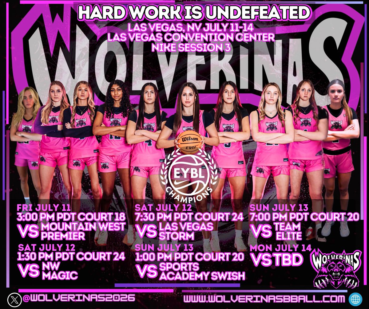 Wolverinas Basketball U17 (@wolverinas2026) on Twitter photo The U17 Wolverinas are back in action next weekend in Las Vegas for the NIKE EYCL Session 3! 💪
<a href="/nikegirlseycl/">Nike Girls EYBL Champions League</a> <a href="/NikeGirlsEYBL/">Nike Girls EYBL</a> The U17 Wolverinas are back in action next weekend in Las Vegas for the NIKE EYCL Session 3! 💪
<a href="/nikegirlseycl/">Nike Girls EYBL Champions League</a> <a href="/NikeGirlsEYBL/">Nike Girls EYBL</a>