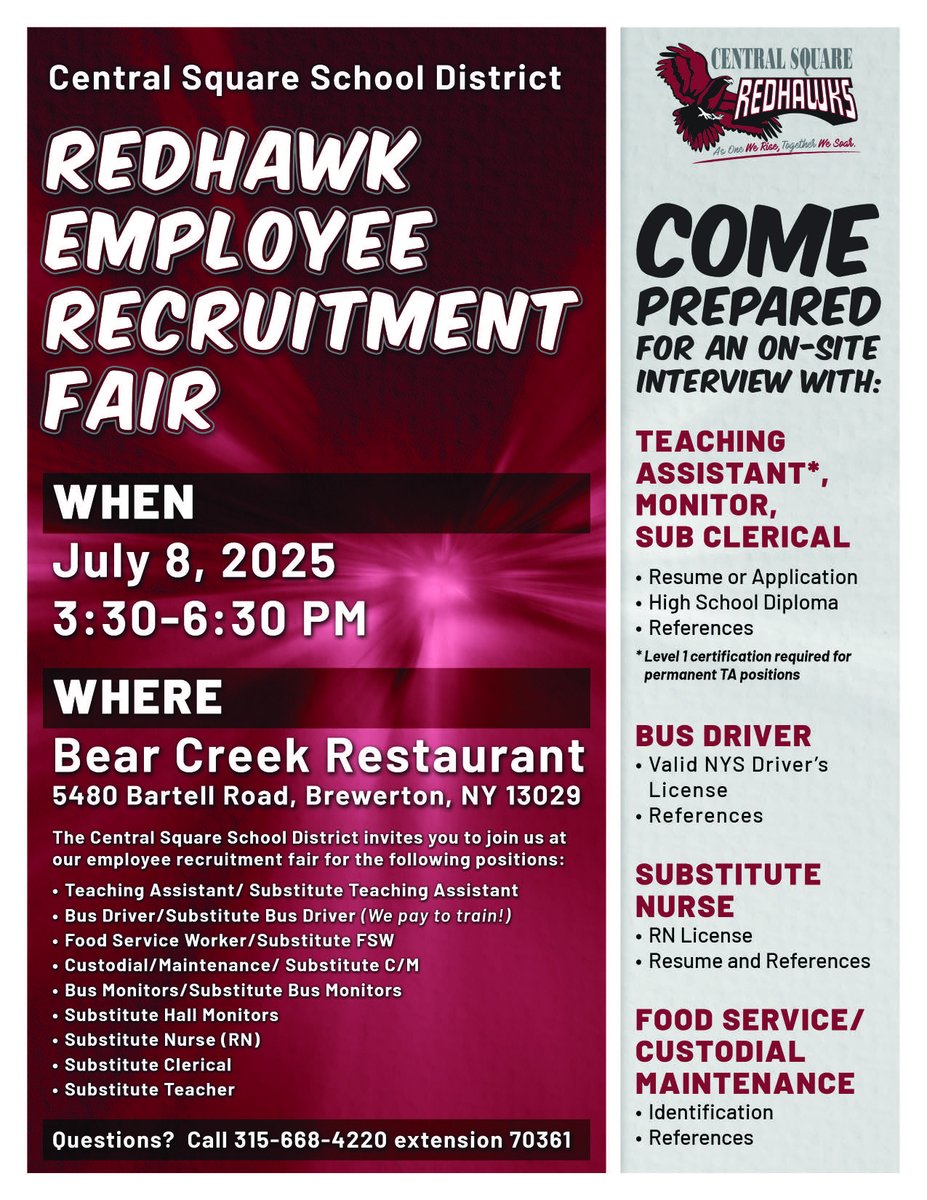 A reminder before the holiday weekend that our Career Fair is next week! We hope you are able to join us!