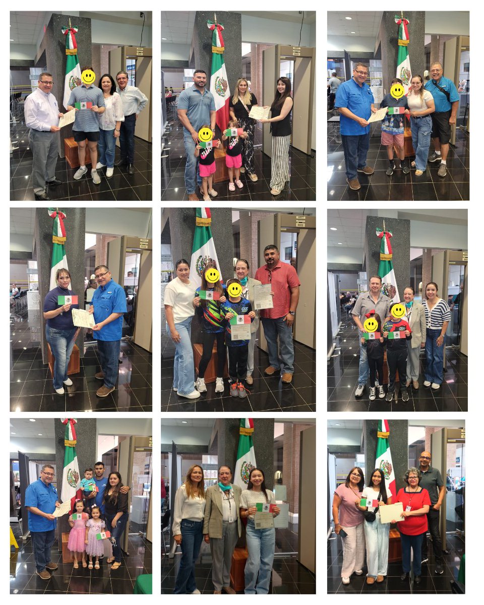 Bienvenidos a la comunidad 🇲🇽 en Brownsville, Texas. Celebramos 112 nuevos registros.         

📍Recuerda que no importa tu edad para obtener la nacionalidad de tus padres.         

¡Acércate a nuestro consulado, donde podrás realizar ágilmente este trámite! 👀