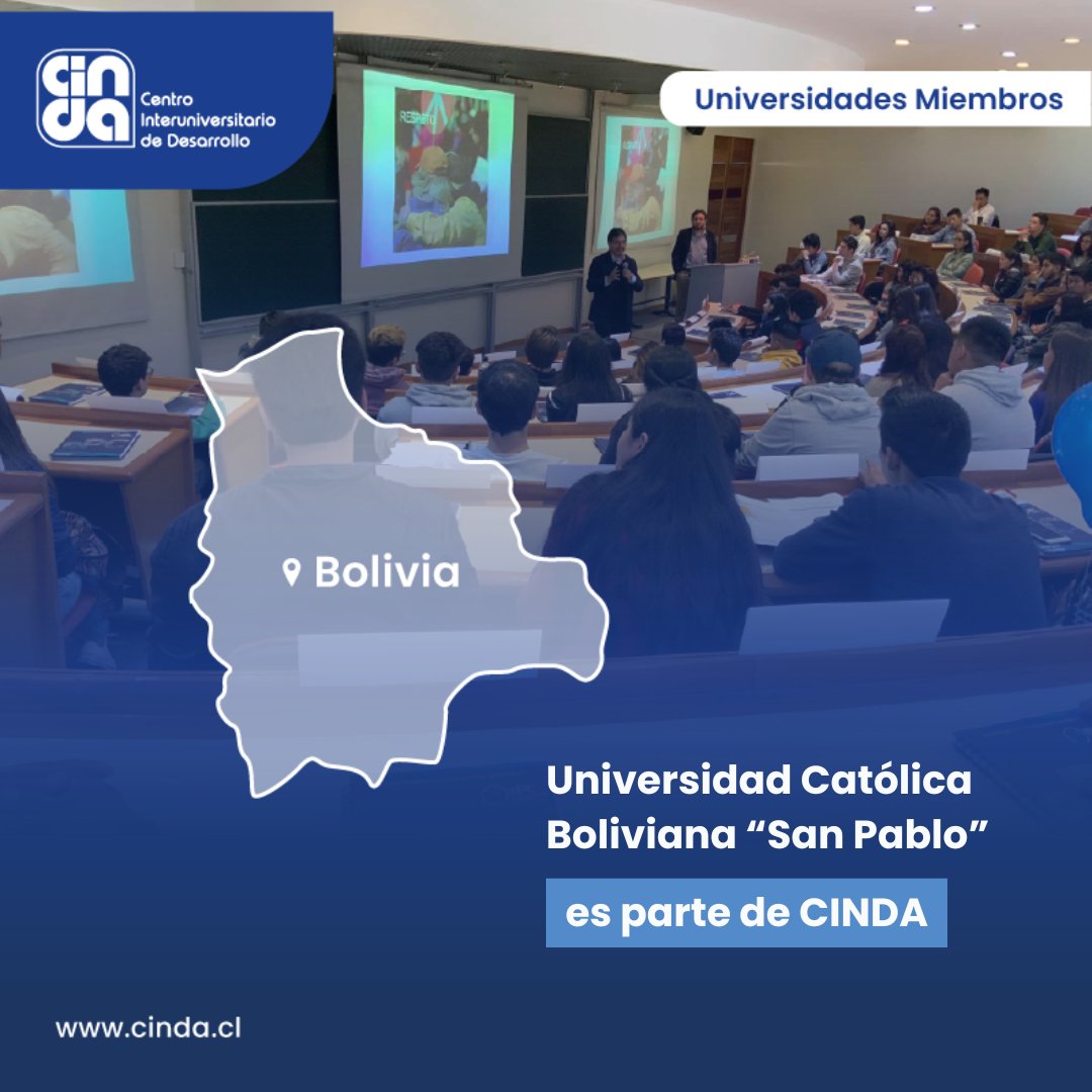 CINDAeducacion's tweet photo. @UCBLaPaz  es parte de @CINDAeducacion  #educacionsuperior #calidadenlaeducaciónsuperior https://t.co/kk559md44y