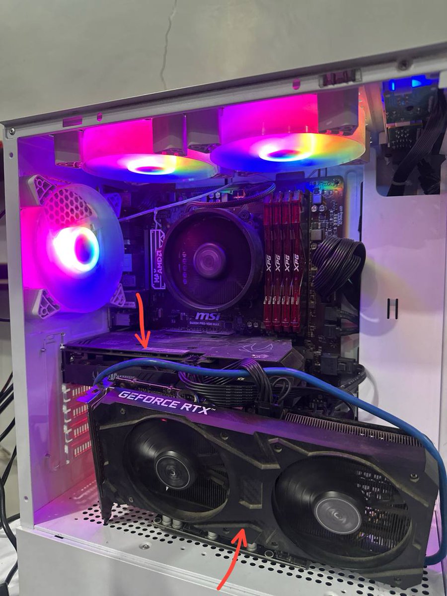honeywithcrypto's tweet photo. @gensynai @benfielding & @_jamico
🤔 Should i run node with using 2 GPU?
8GB 1 RTX 3050 + 8GB 1 RTX 3060 Ti = 16GB
32 GB RAM
🚨 Note- I am asking you because when I used to run node from RTX 3050 it used to use gpu also to run the node.
#gensynai #gensynnode #gensynnodeguide