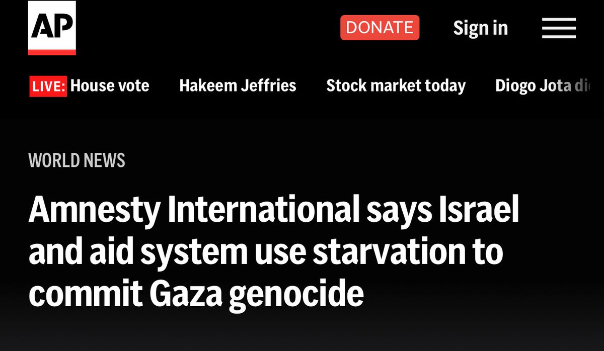 Yet another report from Amnesty concludes Israel is committing genocide, but this is the only story I found from a major Western outlet.

Evidence of genocide should be a top news story, the media’s refusal to report it is genocide denial.