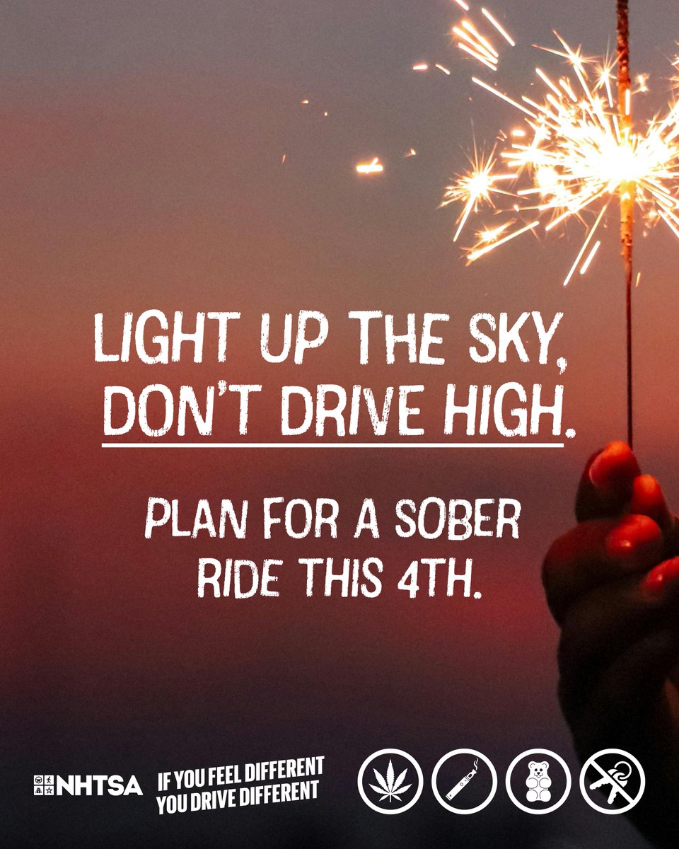 🗣️Administrators, Coaches and Fans:
Let’s continue to be good examples for our young-drivers and student-athletes!

Celebrate America's birthday safely! 🎆 Plan ahead for a sober ride this Fourth of July. If You Feel Different, You Drive Different.

#mpasports