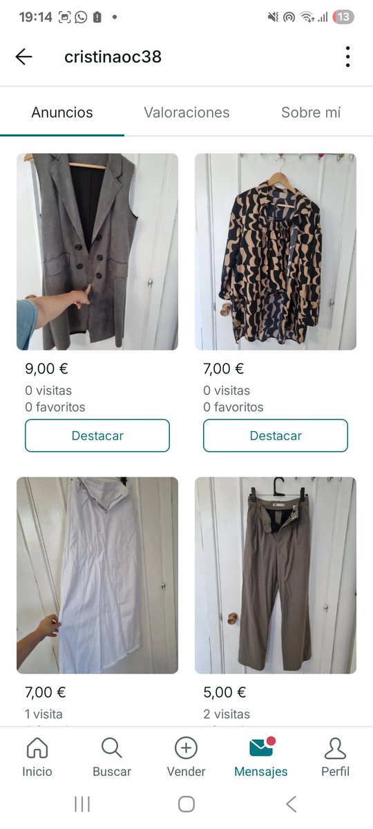 cris38_'s tweet photo. Estoy vendiendo mi armario en Vinted y son cosas que les tengo mucho cariño. Espero que lleguen a buenas manos. Os dejo aquí el enlace:
https://t.co/XrCGp30d7G https://t.co/soqAlvCEwd