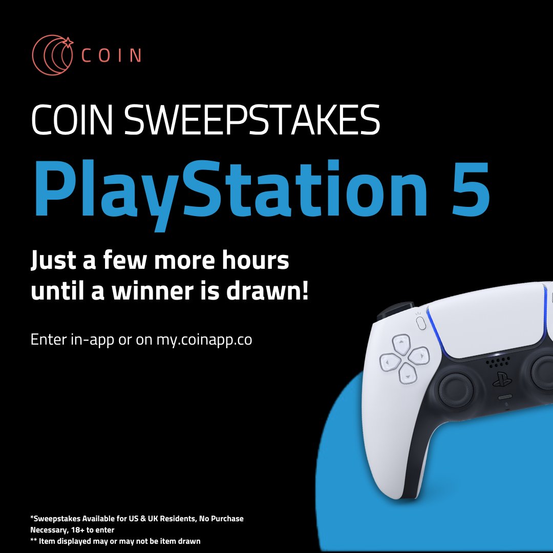 coin_with_us's tweet image. 🚨 Last Chance to Win a PS5 🚨
⏰ Entries close tonight at 8:59 PM PT. Don’t wait!
This is your shot at the ultimate gaming console.
Save up to 75% with bulk bundles and boost your odds!
🎮 Tap the link below to enter!
my.coinapp.co/applink/sweeps…