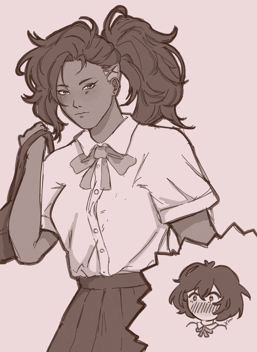 X4ndr1's tweet photo. Bris/ barosagi 
Falling in love with my delinquent classmate?!?! Or insert some other very long title https://t.co/LPcr2BwC5g