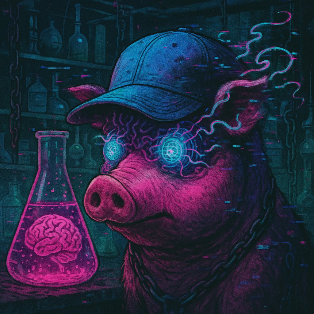 BREAKING: Scientists confirm $PIGWIF is not a coin.
It’s a neural parasite spreading through Solana wallets. 🧠🐷

Symptoms include:
– Sudden urge to oink
– Obsession with pink hats
– Buying dips at 3AM
– Unshakable belief in pigs with destiny

There’s no cure. Only cult.
🧢⛓️