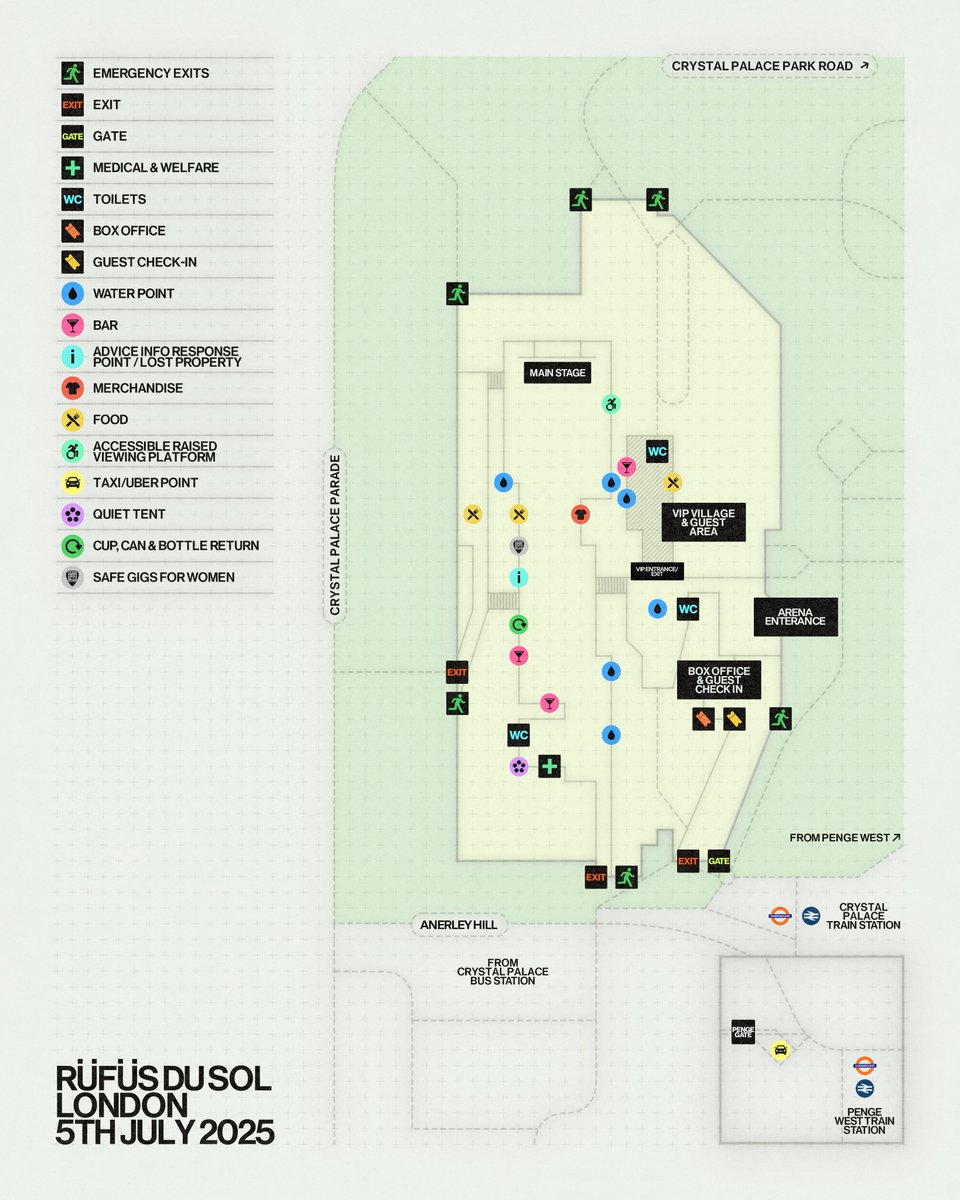 Festival Republic (@frfestivals) on Twitter photo Stage times and map for <a href="/RufusDuSol/">RรFรS DU SOL</a> SOLD OUT show at Crystal Palace Park this Saturday are here! ๐ค
For further event info & FAQs visit festivalrepublic.com/events/rufus-dโฆ Stage times and map for <a href="/RufusDuSol/">RรFรS DU SOL</a> SOLD OUT show at Crystal Palace Park this Saturday are here! ๐ค
For further event info & FAQs visit festivalrepublic.com/events/rufus-dโฆ