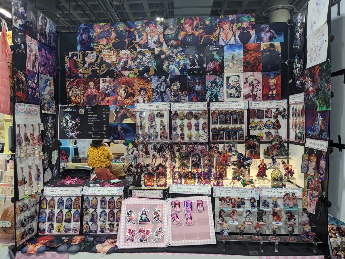 solthrys's tweet image. I&apos;m all set up in artist alley at AX @B37.   I didn&apos;t have time to make catalogue so here&apos;s pics of some of my new stuff
