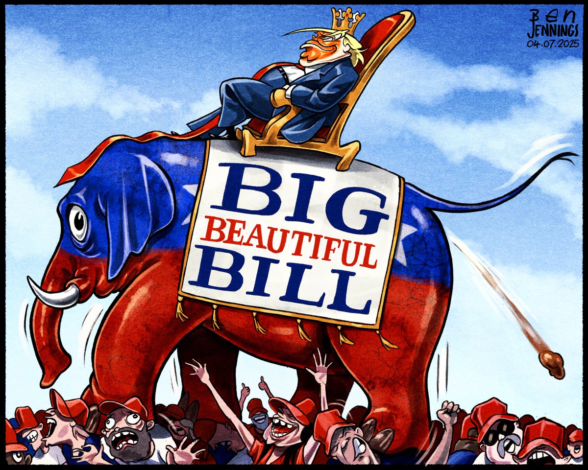 BJennings90's tweet image. Latest @guardian cartoon
#Trump #BigBeautifulBill
theguardian.com/commentisfree/…