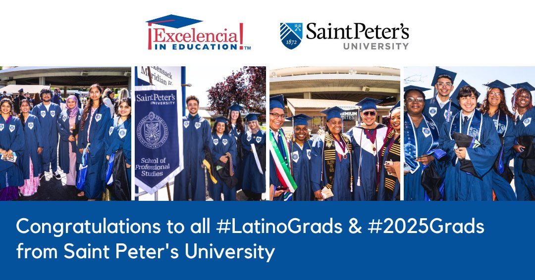 EdExcelencia.org (@edexcelencia) on Twitter photo <a href="/EdExcelencia/">EdExcelencia.org</a> congratulates all #LatinoGrads & #2025Grads from <a href="/saintpetersuniv/">Saint Peter's Univ.</a>, a Hispanic-Serving Institution w/ 40% undergraduate Hispanic student full-time equivalent enrollment & part of the #ExcelenciaInAction network!
Learn more about #HSIs → edexcelencia.org/research/publi… <a href="/EdExcelencia/">EdExcelencia.org</a> congratulates all #LatinoGrads & #2025Grads from <a href="/saintpetersuniv/">Saint Peter's Univ.</a>, a Hispanic-Serving Institution w/ 40% undergraduate Hispanic student full-time equivalent enrollment & part of the #ExcelenciaInAction network!
Learn more about #HSIs → edexcelencia.org/research/publi…