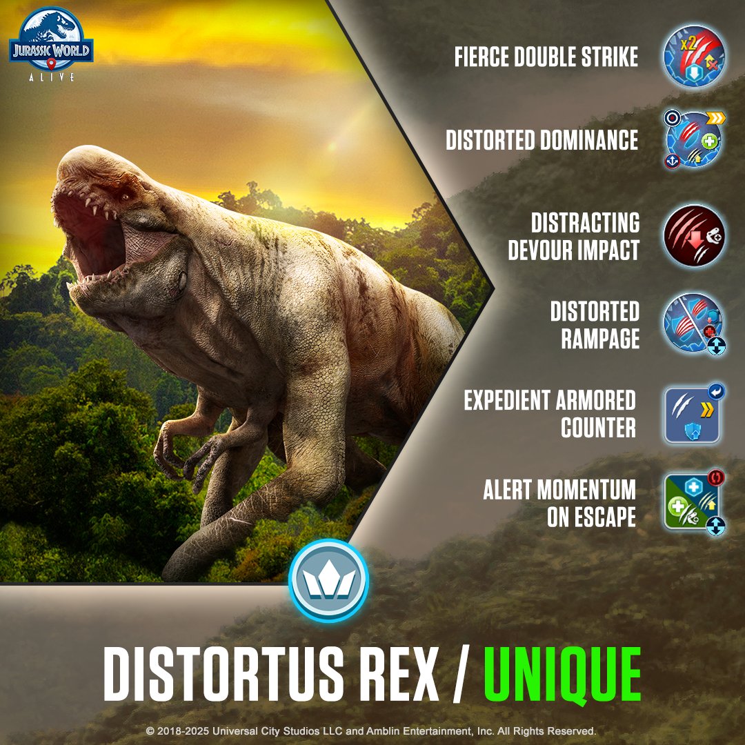 JWorldAlive's tweet image. 🦖 A NEW dinosaur has been discovered in #JurassicWorldAlive! Play today to get to know this Isle of Trials exclusive!