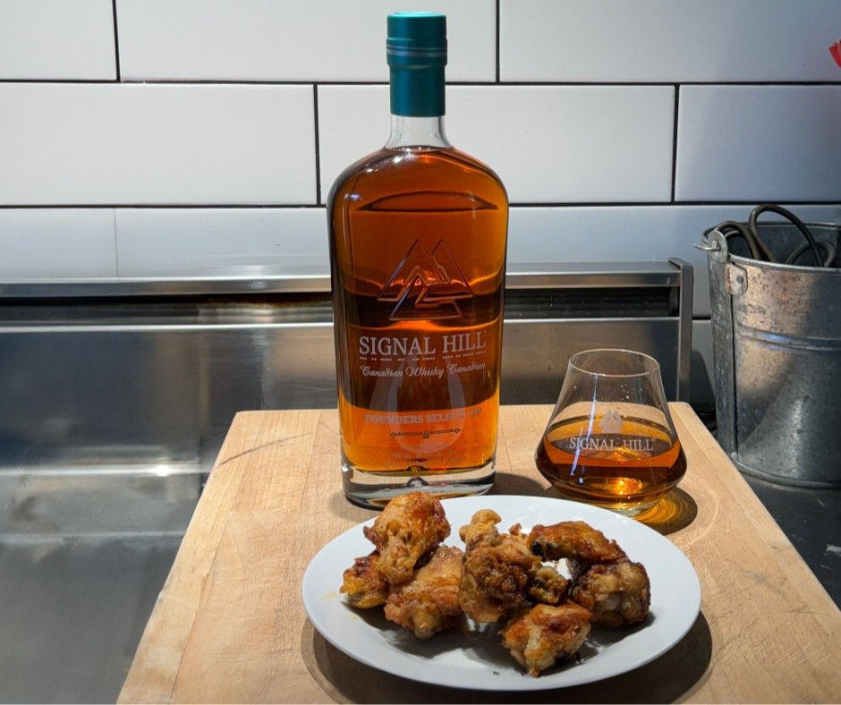 Chicken wings and Signal Hill Whisky? Say less 🍗🥃