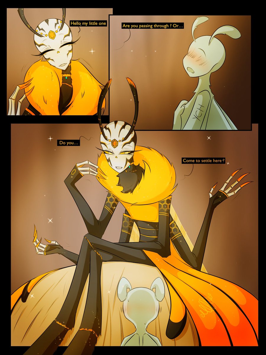 As simple traveler for an eternity, you have the opportunity to greet a queen for the first time, the choice is yours, why not stay? 🐝🤍
#minusculetale #dreamsans #utmv